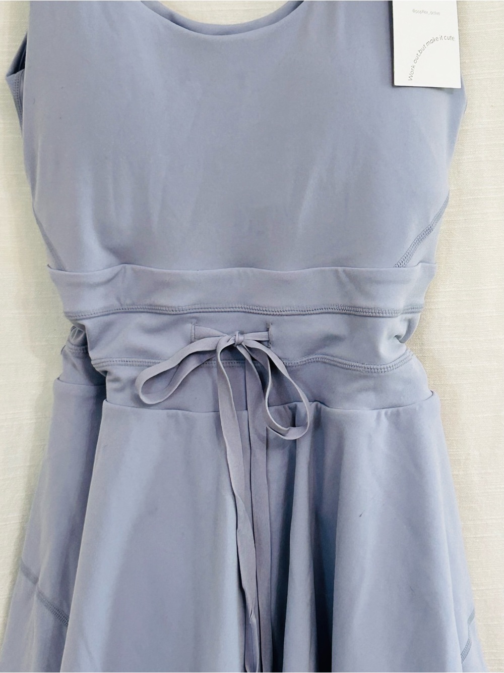 PopFlex Activewear Twirl Lavender Scoop Neck Athletic Skater Dress - Picture 7 of 16